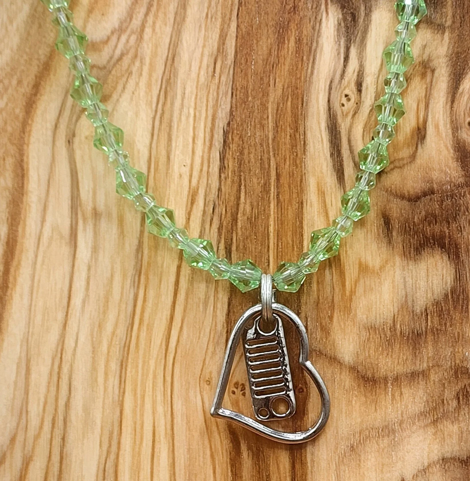 JK Lime Green Beaded Necklace
