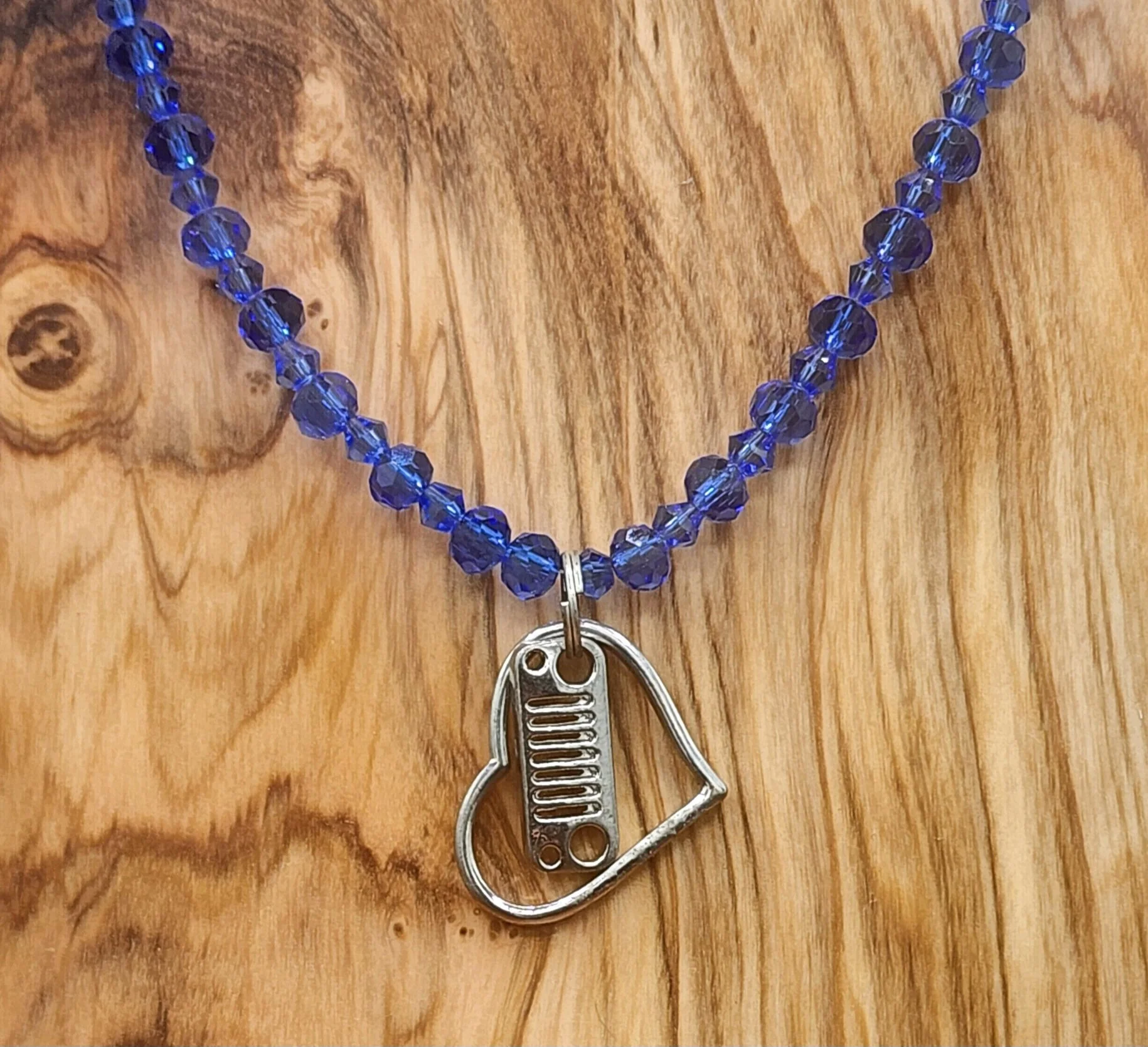 JK Blue Beaded Necklace