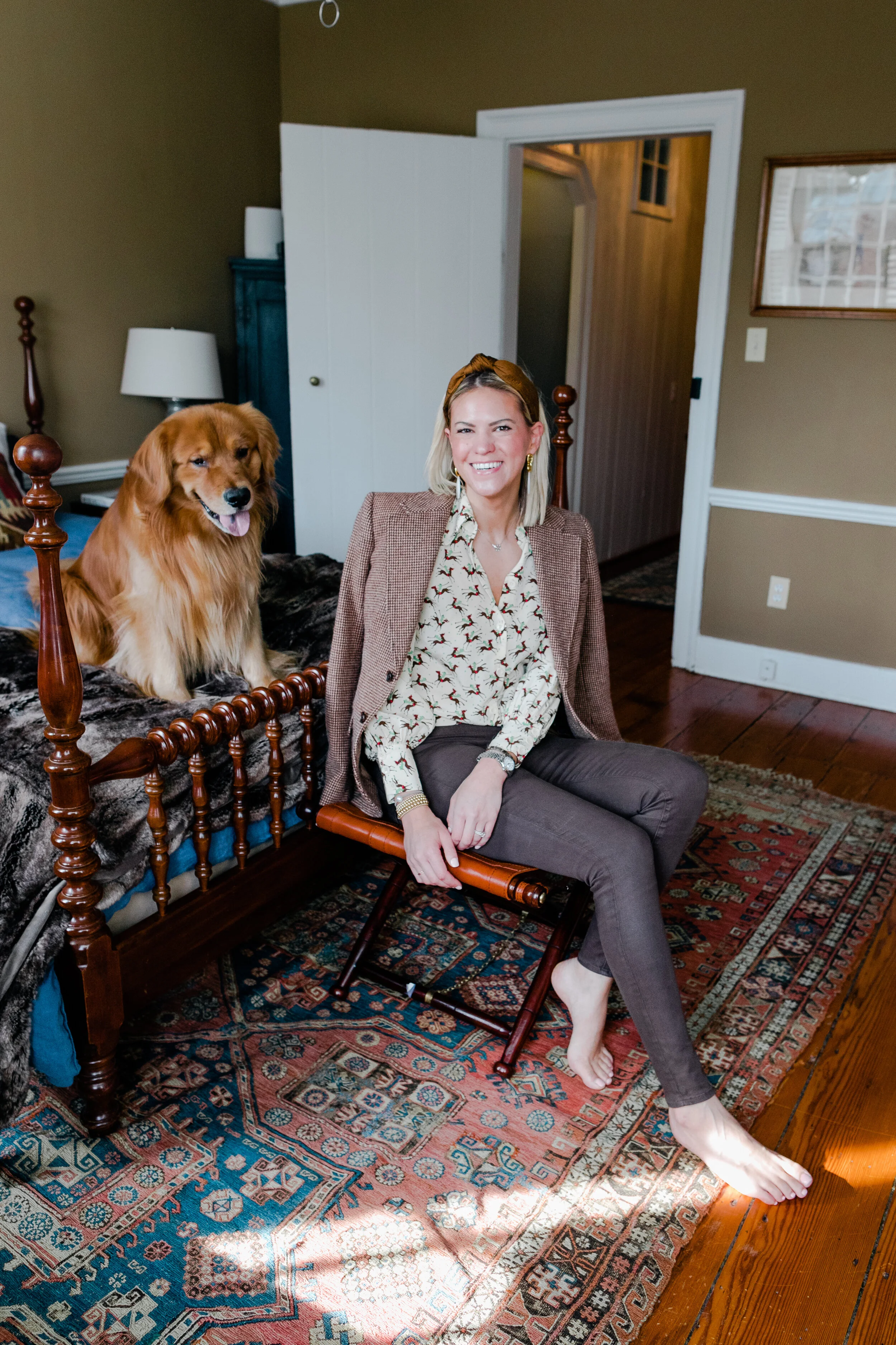 Vintage Looms Complete the Bedroom