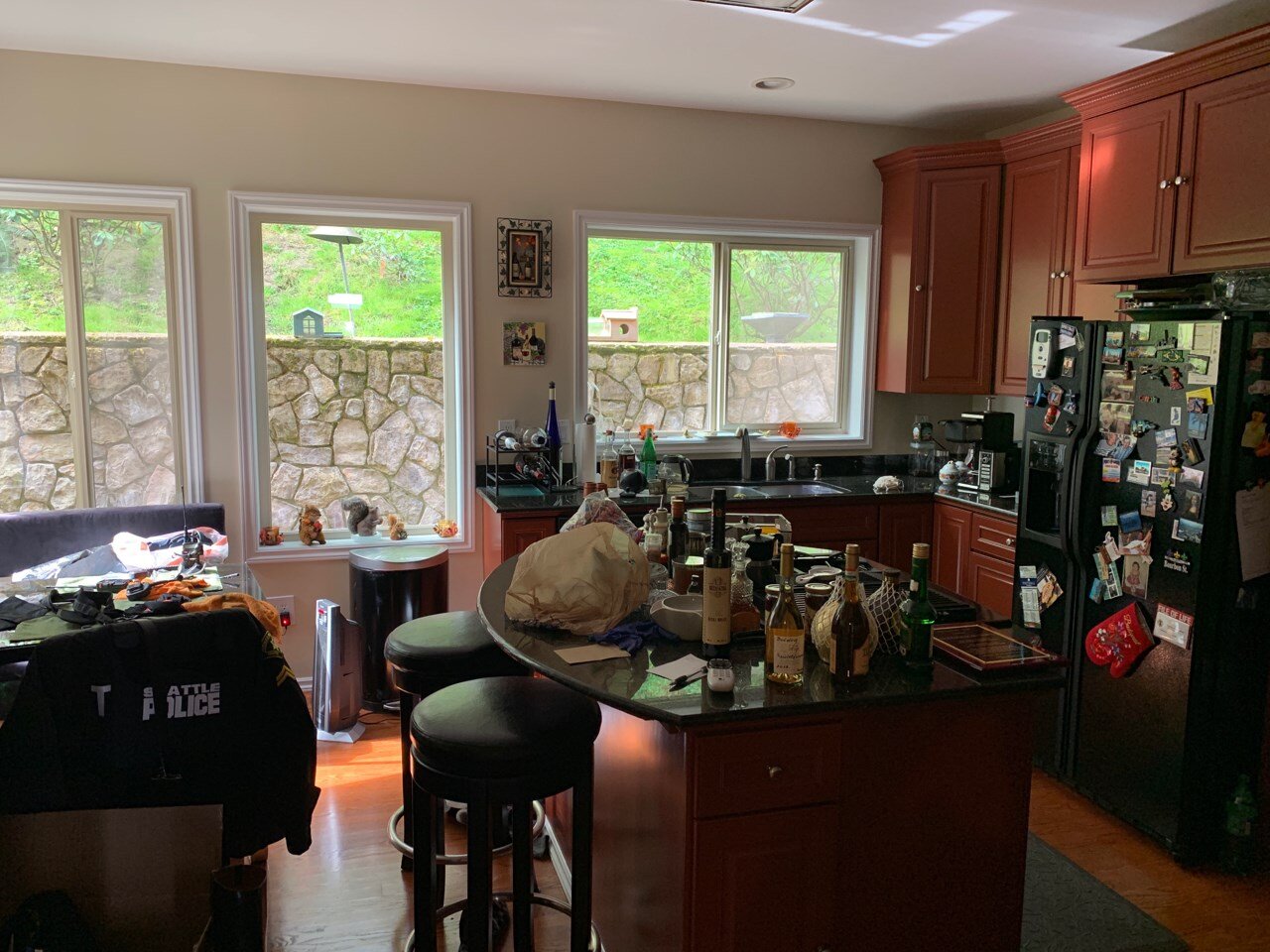 Kitchen before fire damage restoration and repair