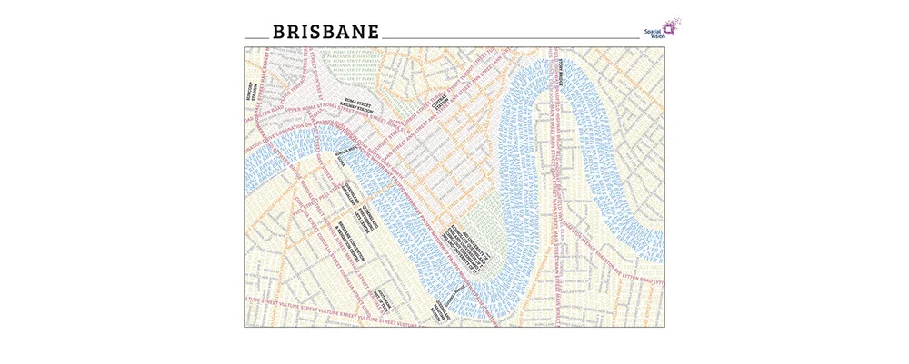 Brisbane Typography Map