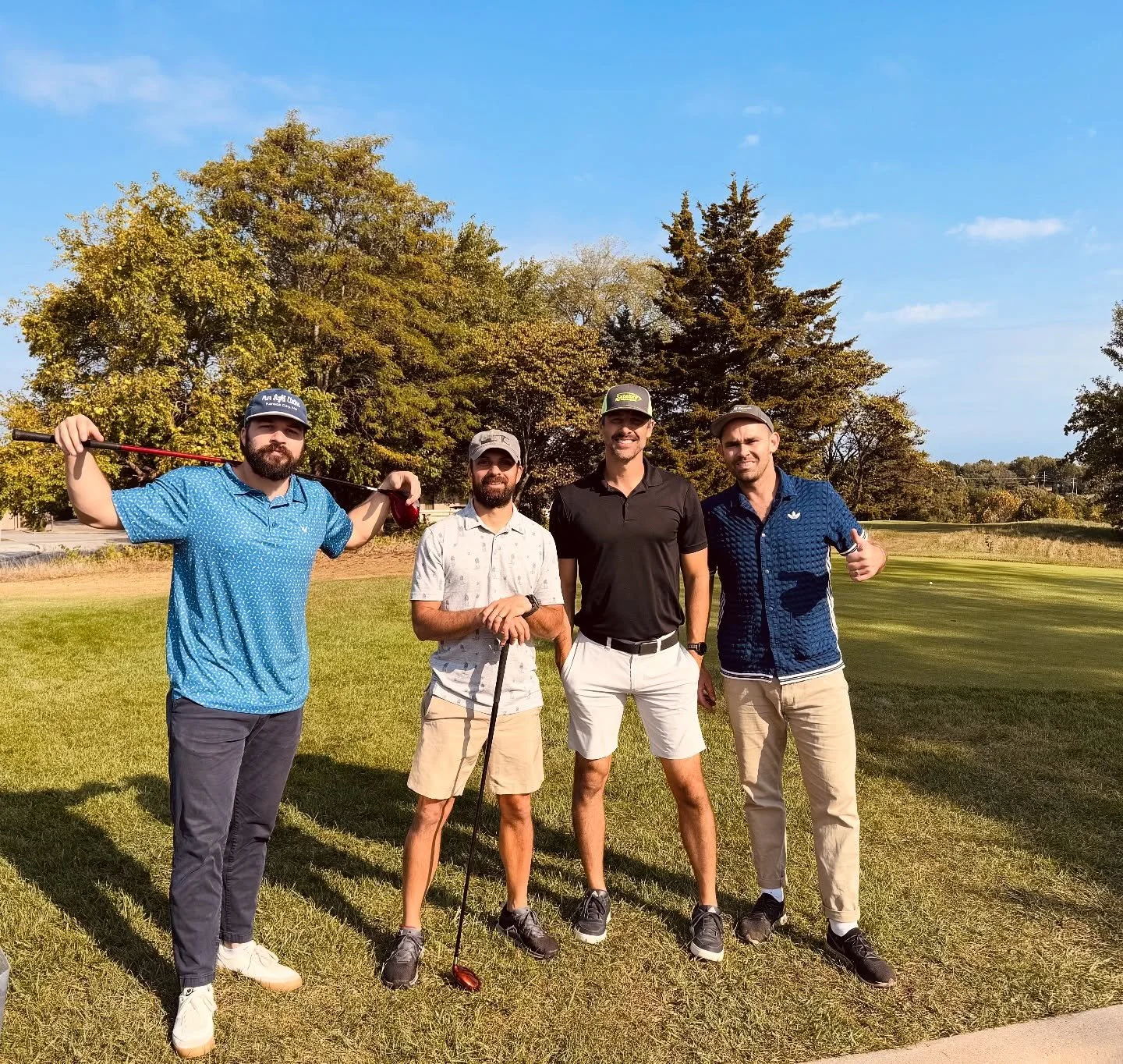 Contractor golf networking event? Sign us up! Nate Alongi of Tekton Contracting KC, with our go to electricians @purelightelectrickc Happy Friday; work hard, and play hard KC. 
.
.
.
.
#tektoncontractingkc #generalcontractor #kccontractor #contractor