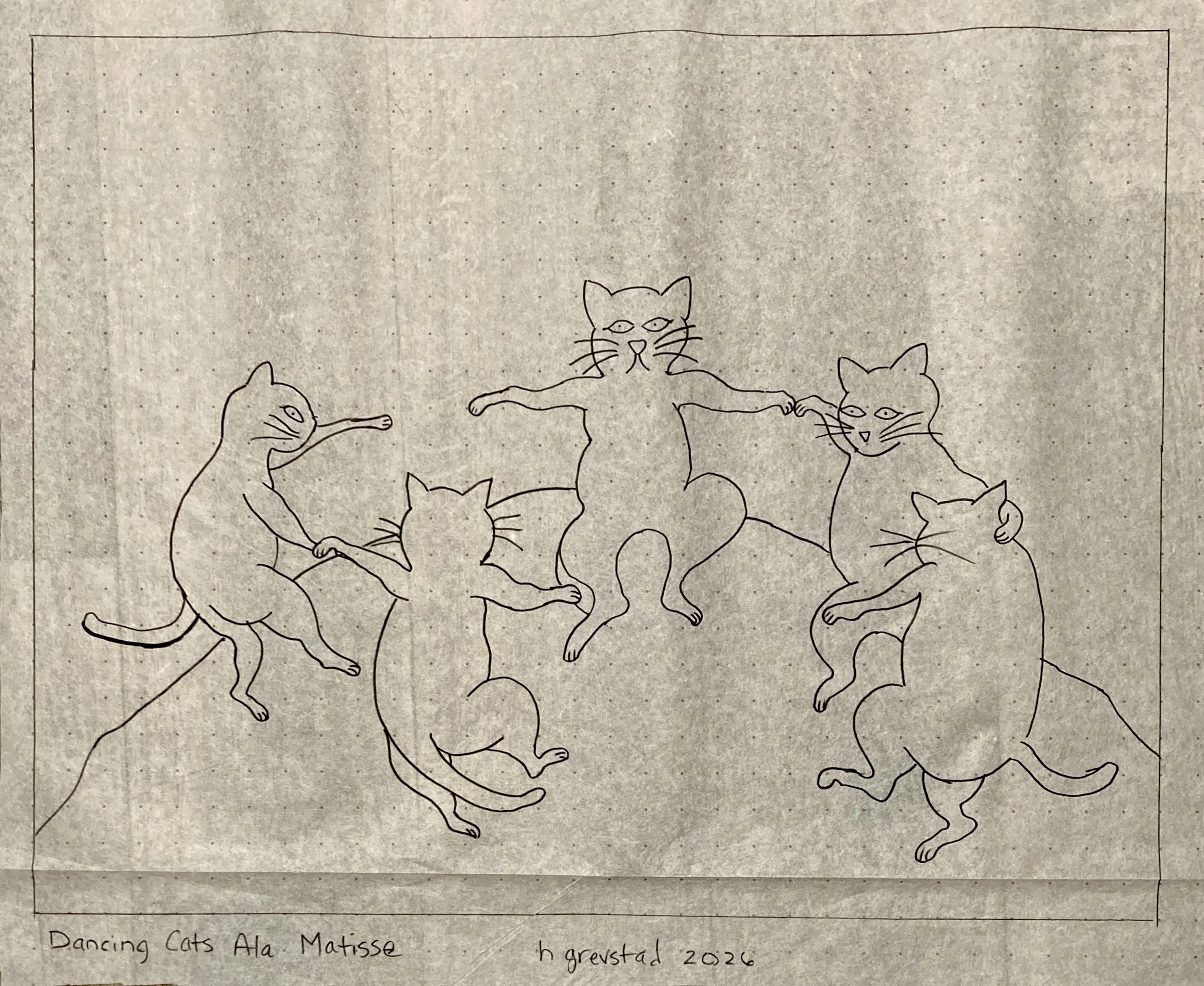 The Dancing Cats a’ la’ Matisse