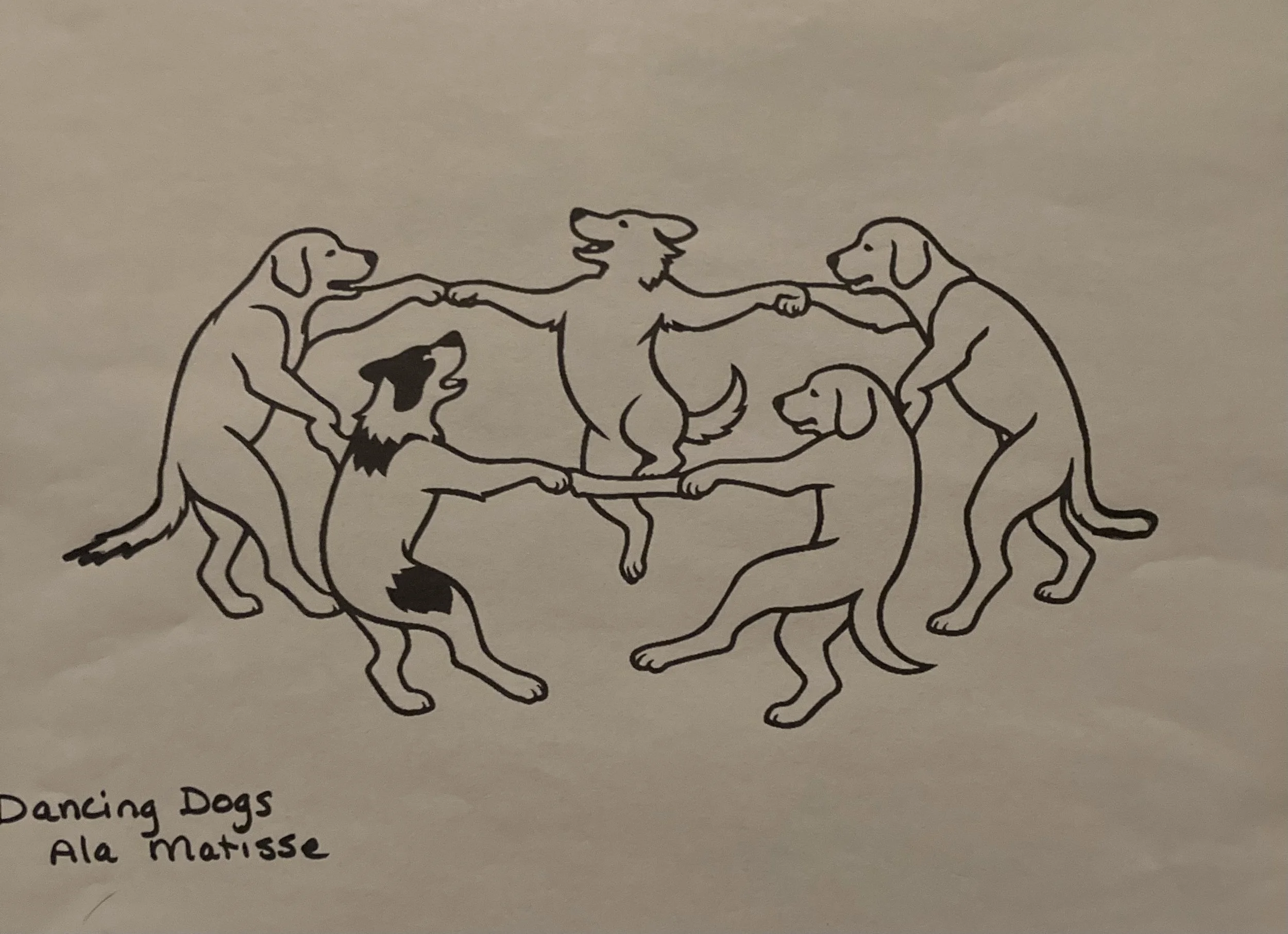 The Dancing Dogs a’ la’ Matisse