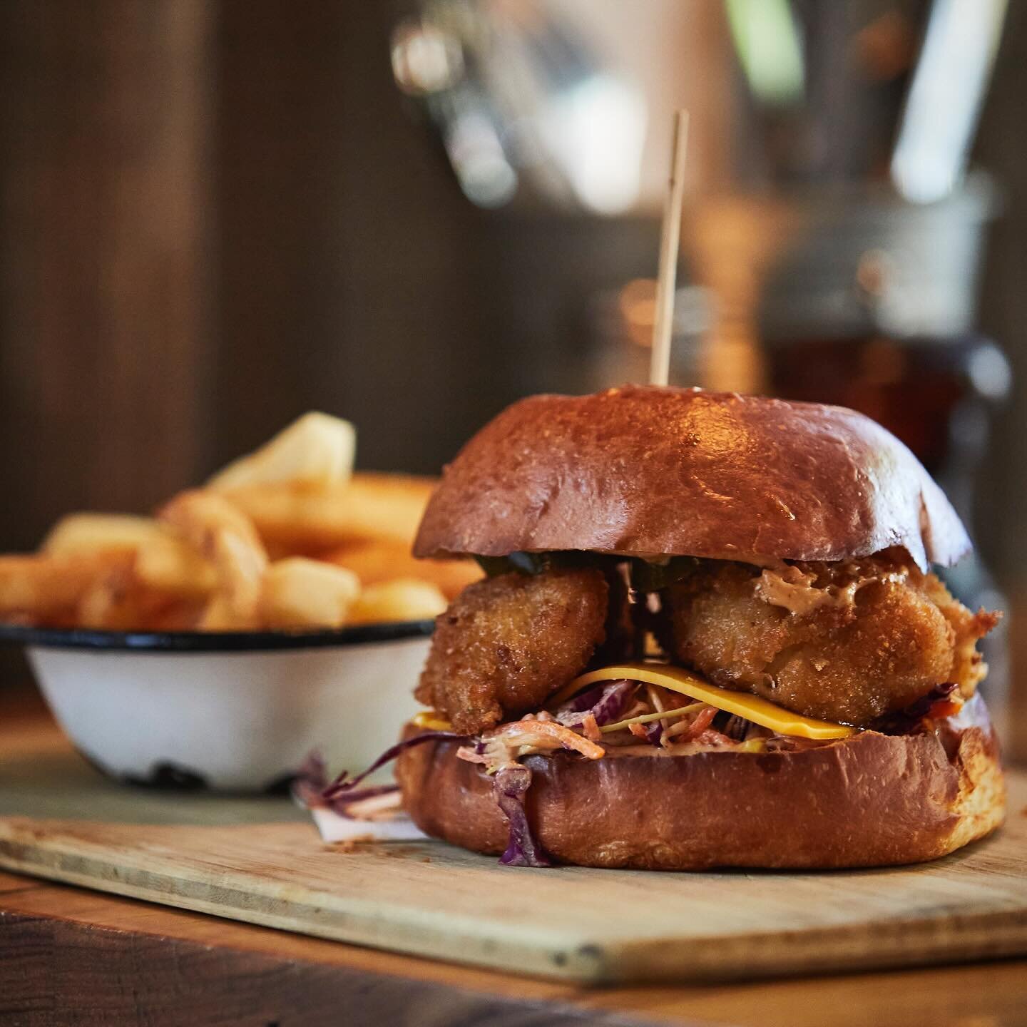 Been a while between burgers? This chilly weather has got us thinking about the spicy, crispy goodness of our Buttermilk Southern Fried Chicken Burger with bacon, American cheddar, slaw, jalape&ntilde;os and chipotle mayo. 

Or, for the vegos, we&rsq