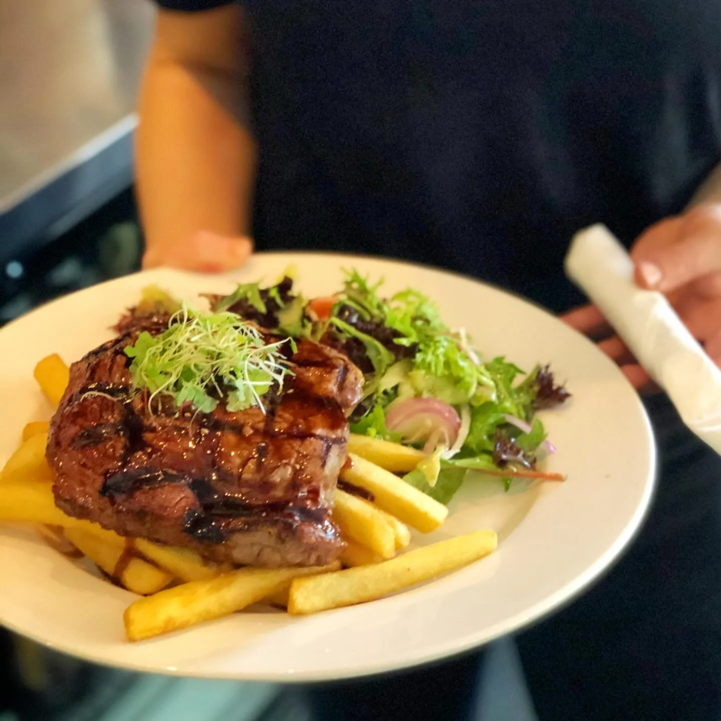 It&rsquo;s Steak Day, gang. Skip the supermarket, ditch the washing up, let us do the cooking. Delicious steak specials from just $17, served with chips, salad and your choice of sauce. 👌