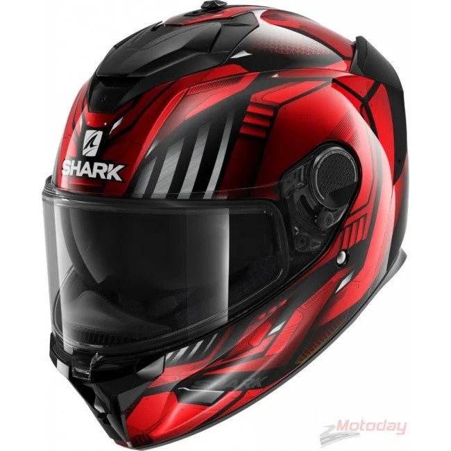 full face spartan motorcycle helmet RS FIBER SPARTAN RS SPEED-TECH Matte Black Blue Red Shark Helmets this helmet offers the highest level of protection on the market The SPARTAN RS is a