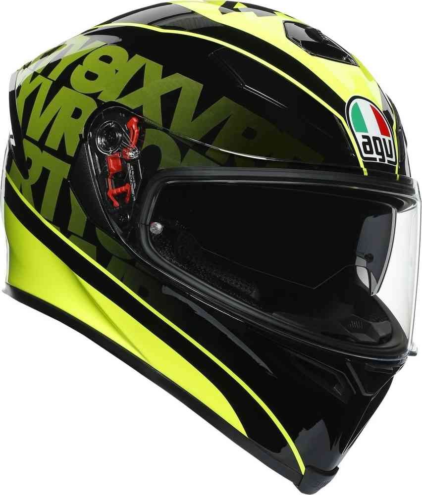 AGV K 5 yellow and black Motorcycle Helmet Right Side