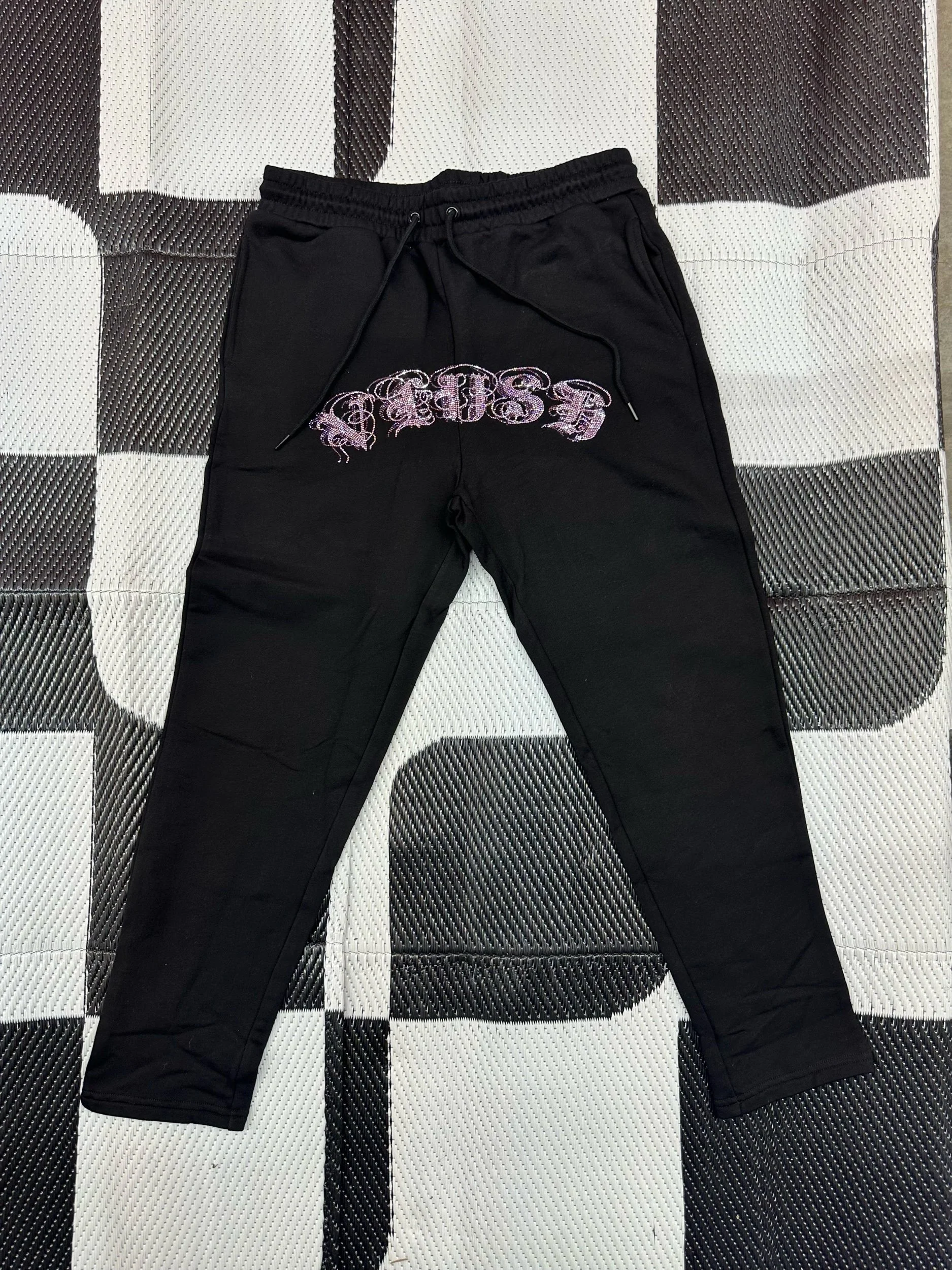 VLUSH RHINESTONE SWEATPANTS thumbnail