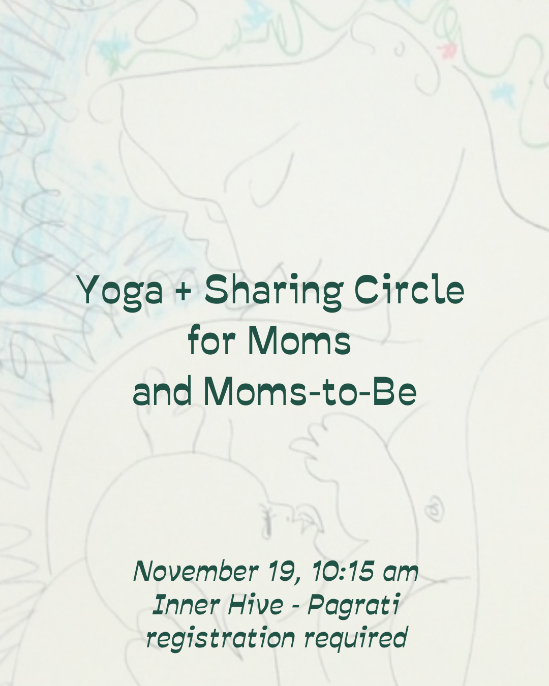 Yoga and sharing circle for moms + moms to be
