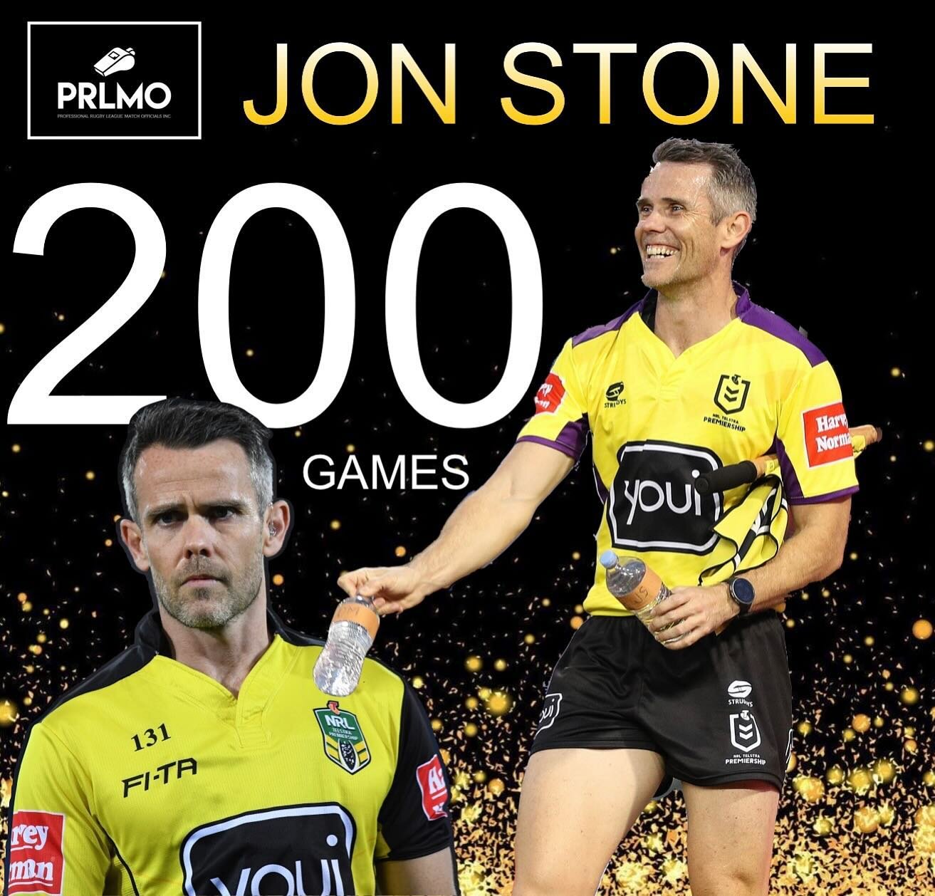A massive congratulations to Jon Stone, who will officiate in NRL game 2️⃣0️⃣0️⃣ of his career, when the Sea Eagles play the Roosters at 4 Pines Park on Sunday 🏉

Jon&rsquo;s decorated NRL career thus far has included 68 games as a referee, and Sund
