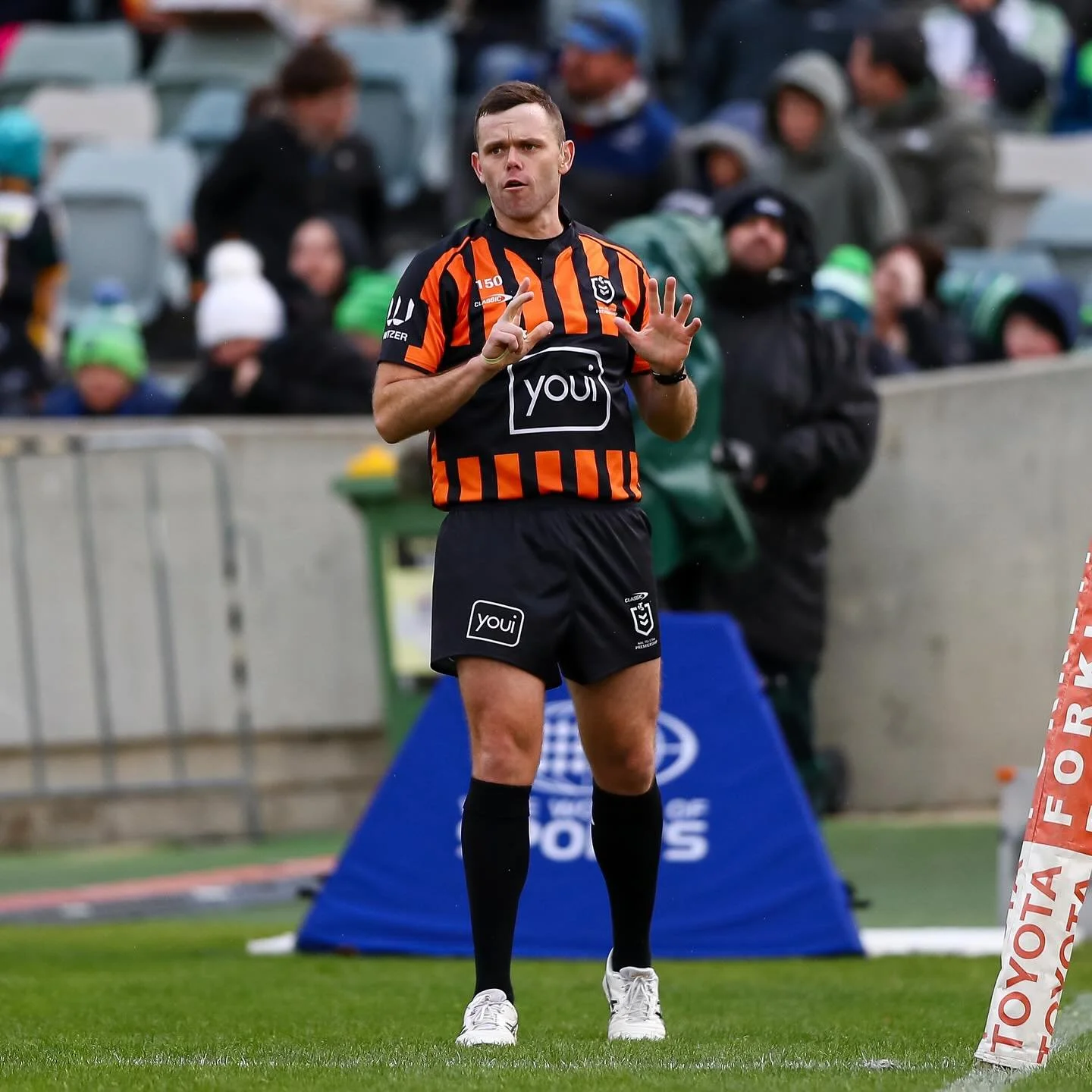 Well done to Liam Kennedy who refereed game number 5️⃣0️⃣ of his career on Sunday in Canberra!

#PRLMO #Milestones