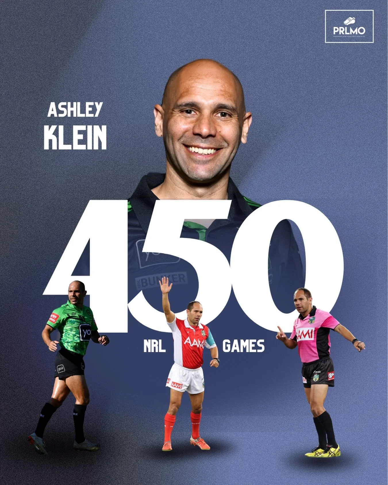 What an incredible milestone &mdash; 450 NRL matches as a referee! 🔥

Ashley reaches the remarkable milestone in Sunday&rsquo;s Panthers v Wests Tigers clash at CommBank Stadium.

An astonishing achievement. Congratulations, Ashley! 👏🏉

#PRLMO #NR