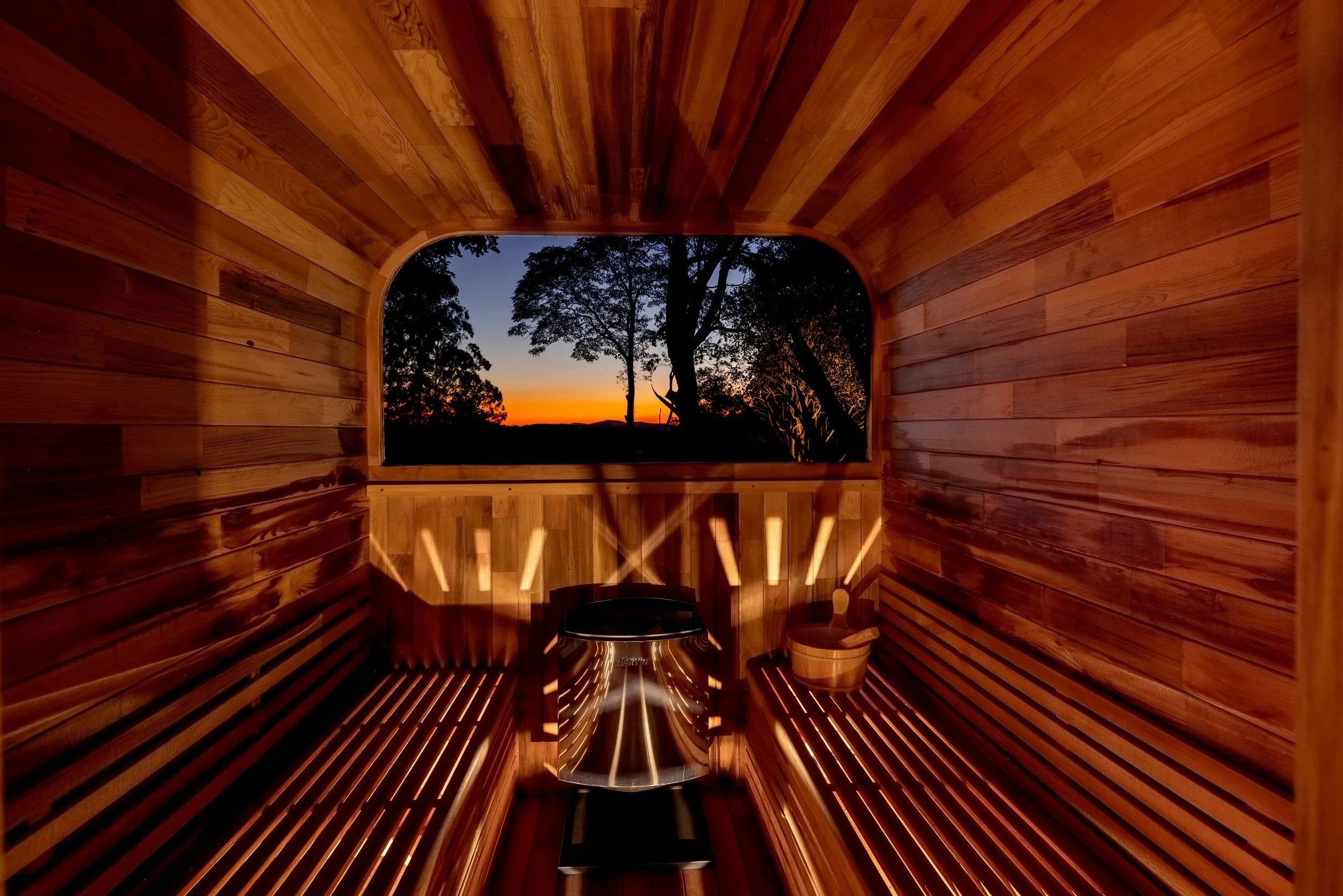 sauna at hinterland igloo accomodation