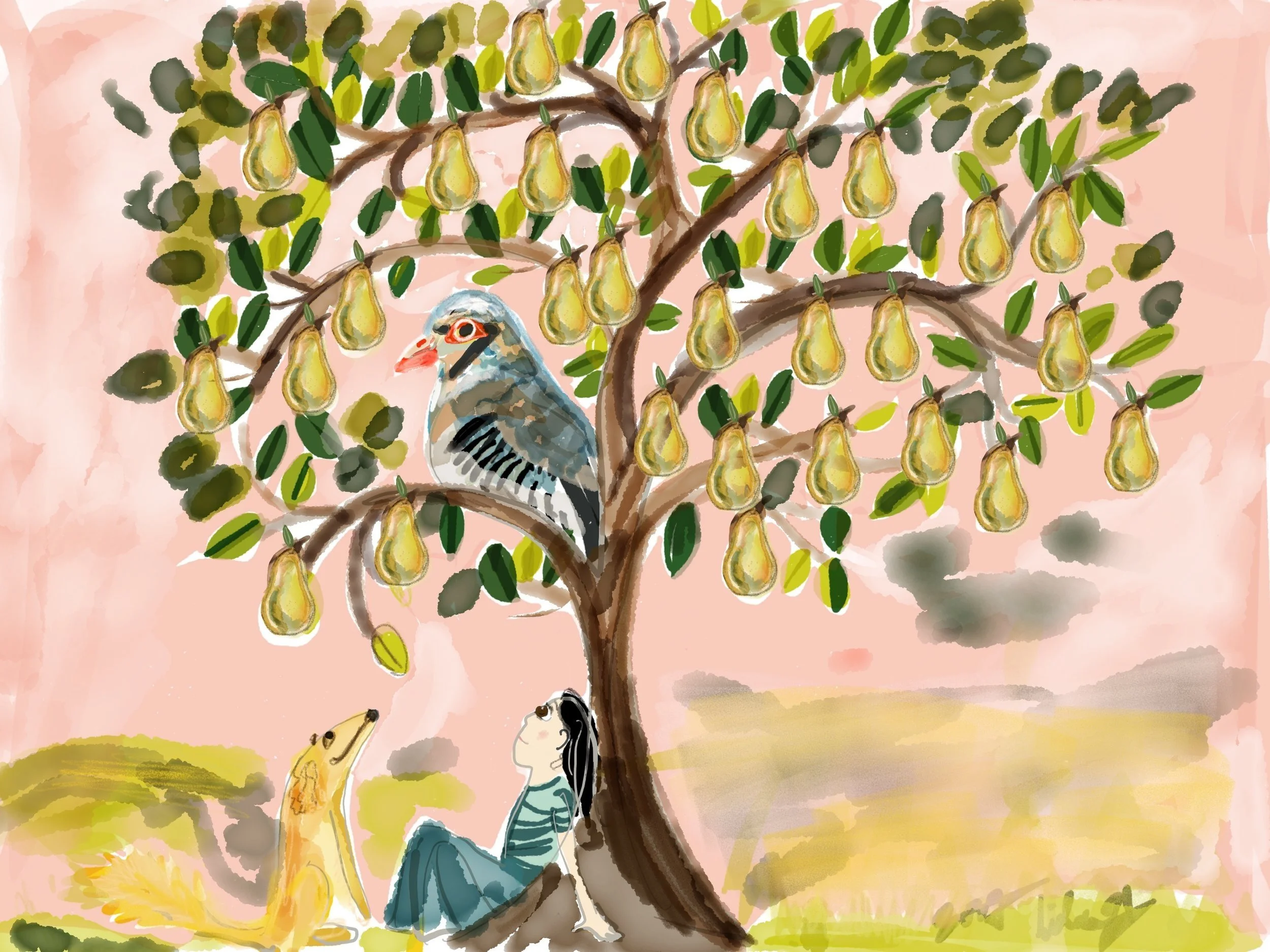 A Partridge in a Pear Tree by heart-made-art.com