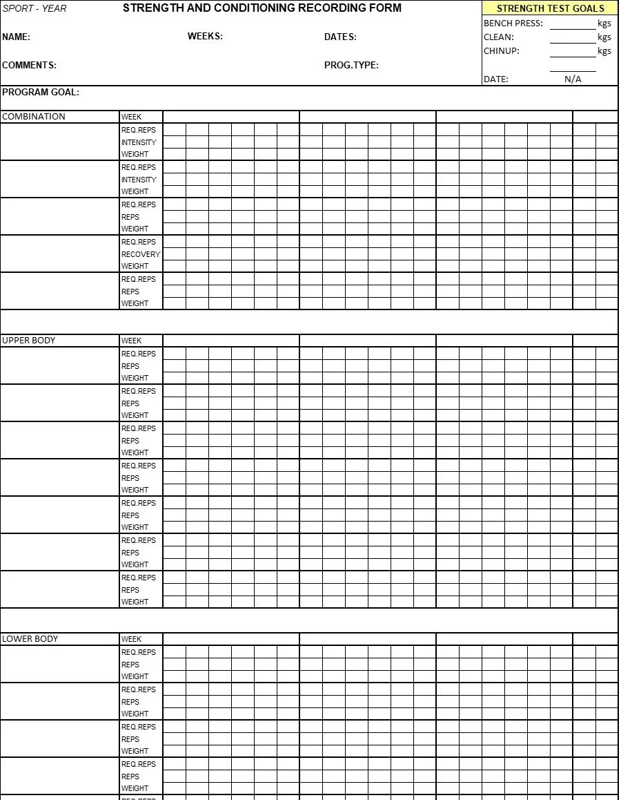 S C Coach Templates BASC Strength Conditioning