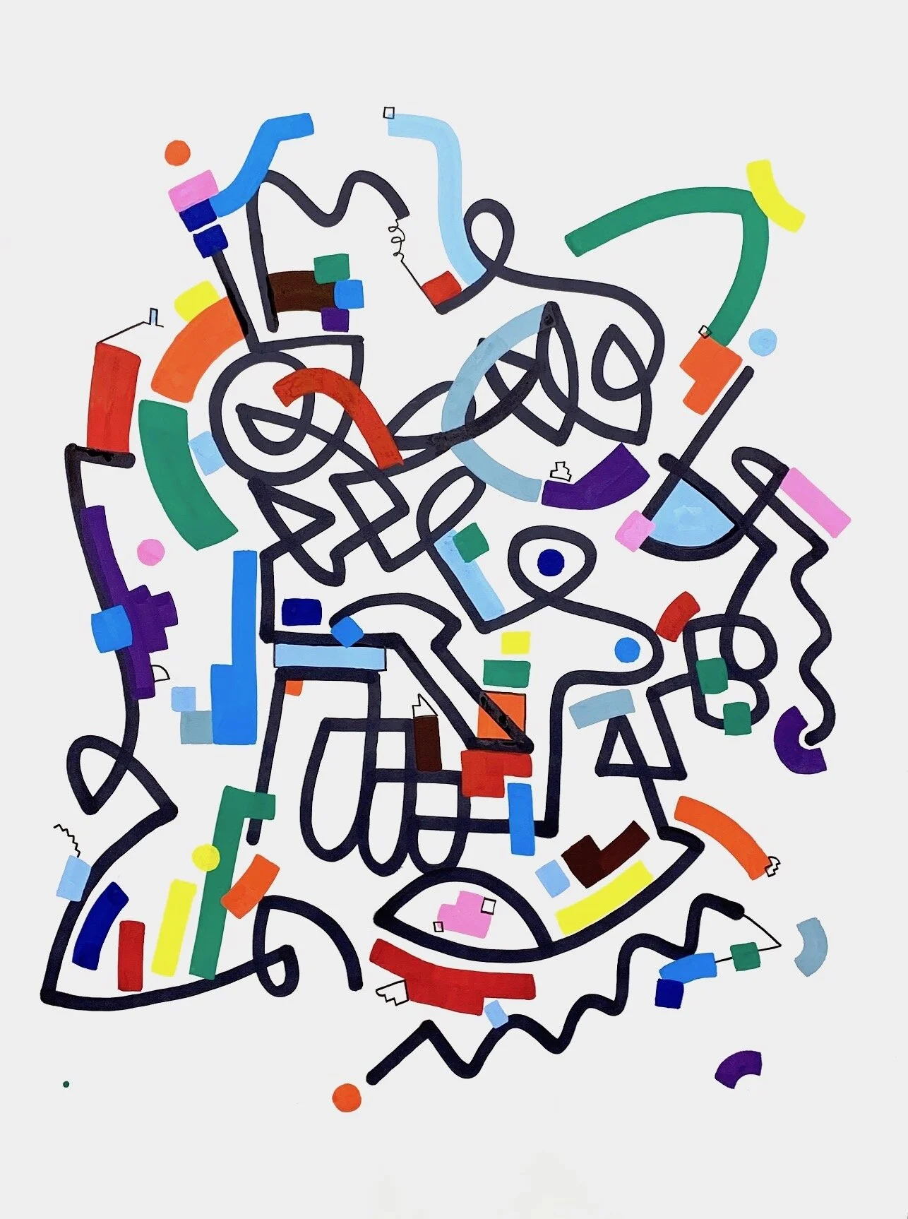 Here’s the Plan 24” x 30” Acrylic on paper $1300