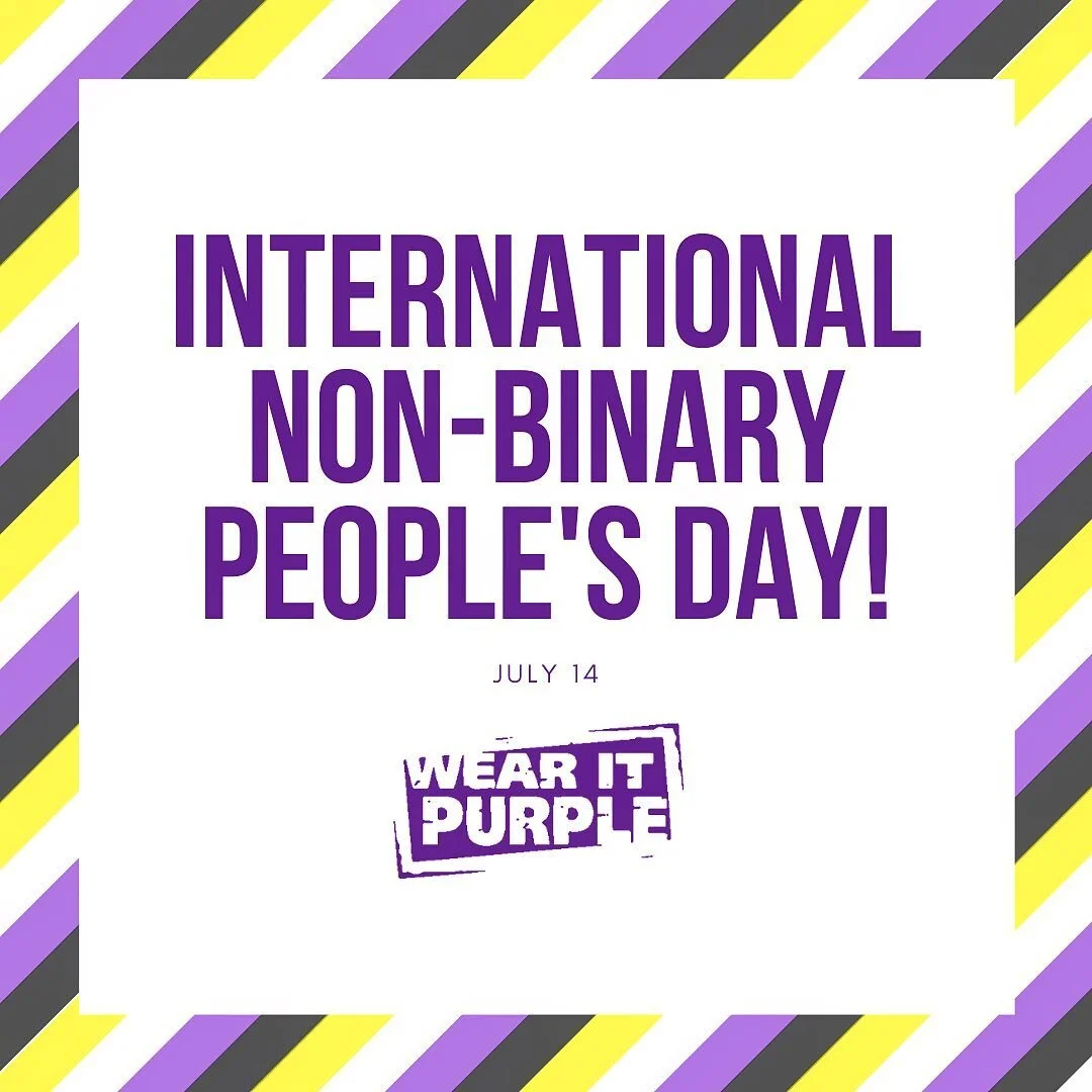 WearItPurple would like to wish you a Happy International Non-Binary People's Day 🏳️&zwj;⚧️💛🤍💜🖤🏳️&zwj;⚧️
We stand with you today and every day 🌈

#wearitpurpleday #pride🌈 #enbypride #nonbinary #wearitpurple2023