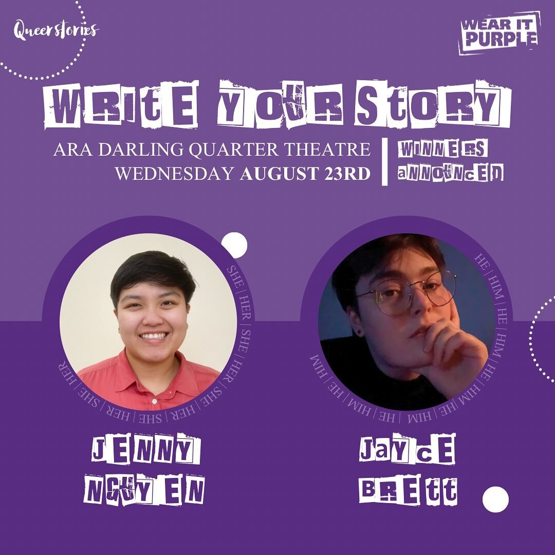 Winners of our &lsquo;Write Your Story&rsquo; competition🌈 We were inundated with so many amazing submissions and are happy to further announce that the amazing other applicants have been chosen to be showcased on our website for #wearitpurpleday202