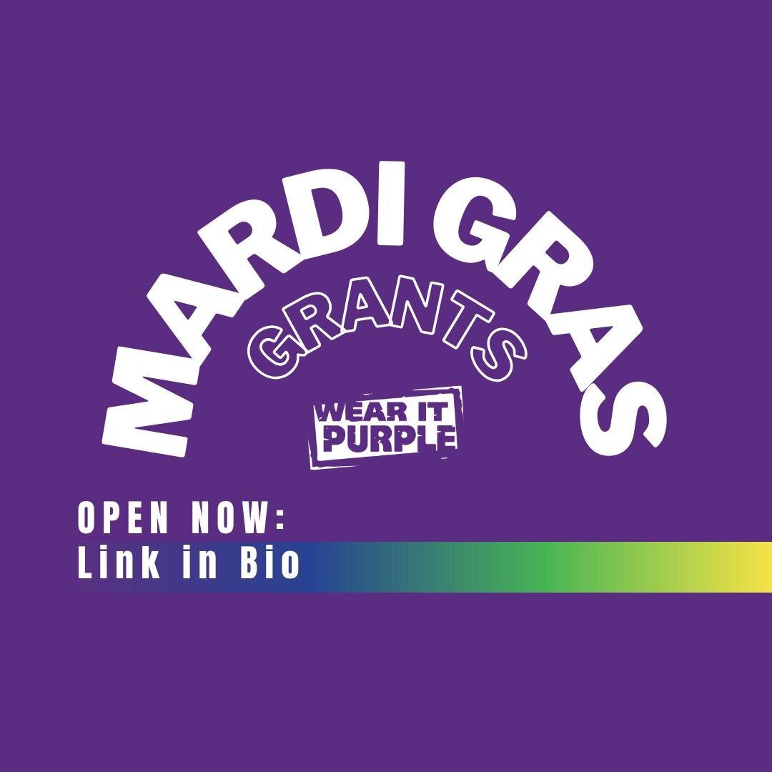Our 2024 Mardi Grants are now open to all 💜
Apply in the link in our bio🌈💜

#WearItPurple #lgbtqyouth #lgbtqia #MardiGras  #WearItPurple2024