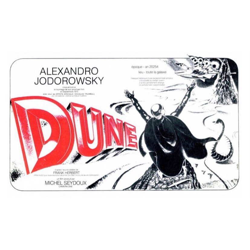 Storyboards and concept art for the unproduced Jodorowsky&rsquo;s Dune. All by Moebius except the first mini-poster image (artist unknown)