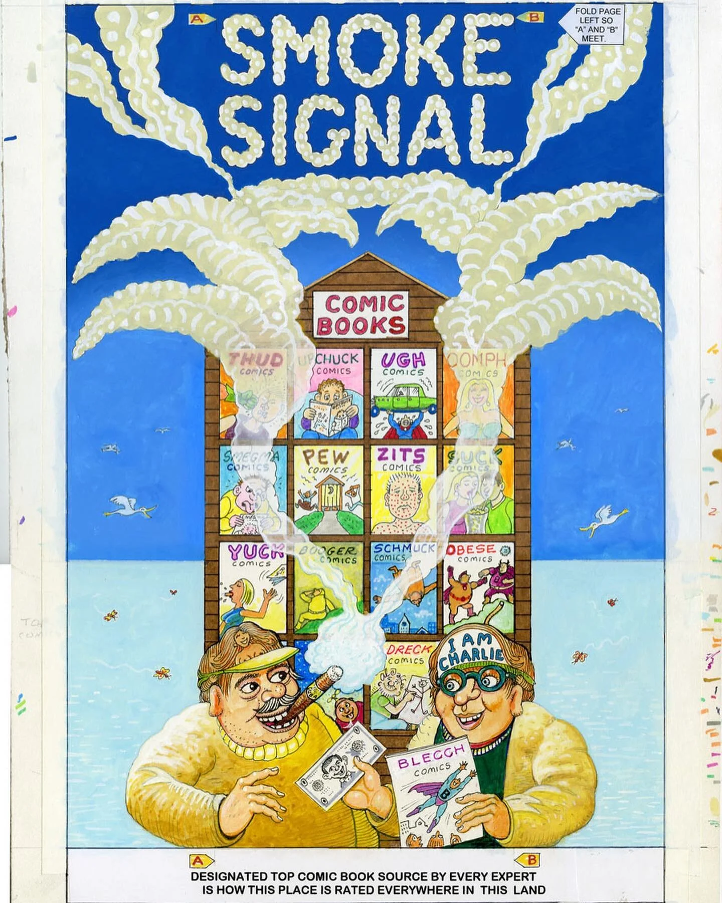 Happy 100th birthday to living legend Al Jaffee! Visiting his studio in 2015 to pick up his fold-in painting for Smoke Signal was one of the best days of my life ☺️