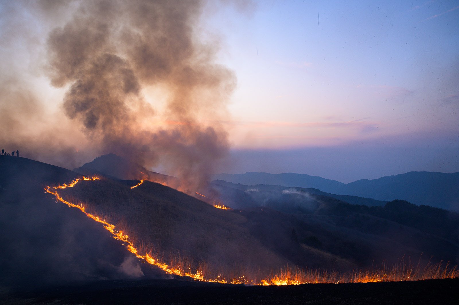 Capturing the Fire: Photographing the Shiozuka Highlands Grassland Burning