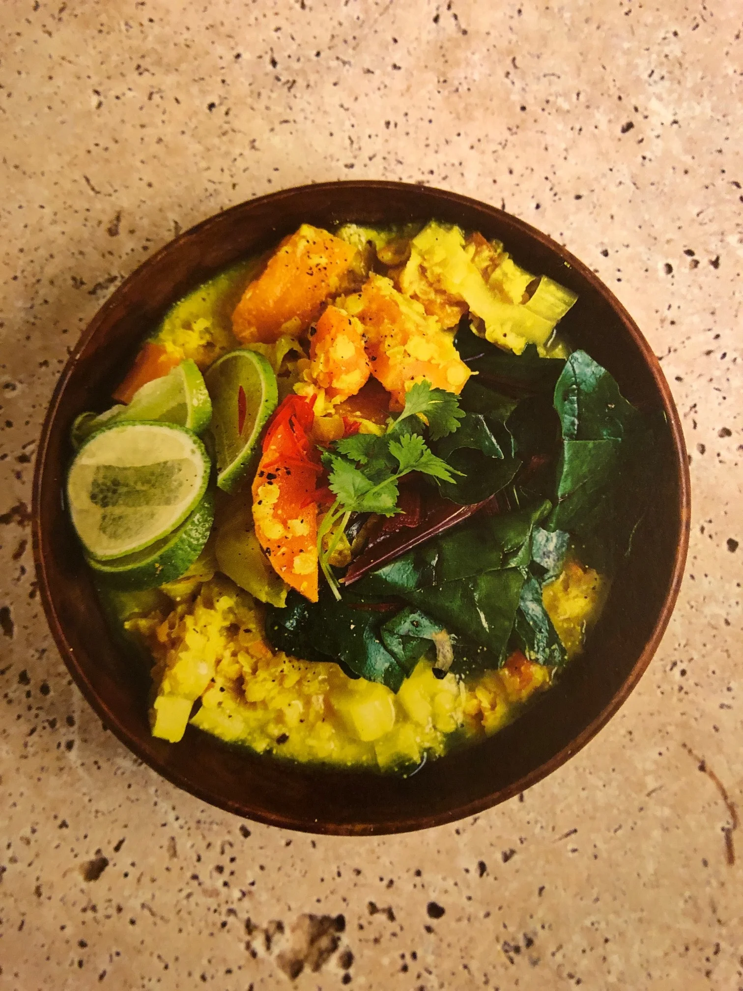 Lentil, Leek and Squash Curry with Spring Greens