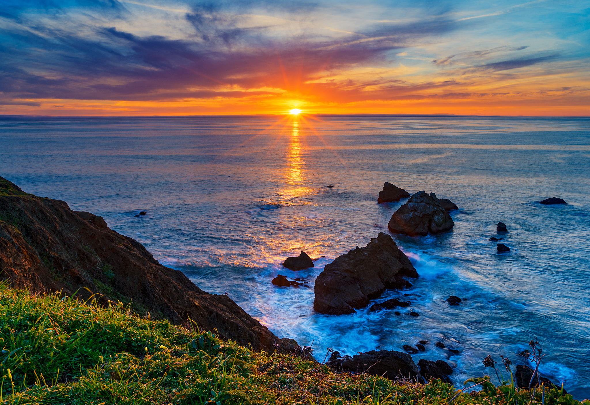 Colorful Stormy California Sunset