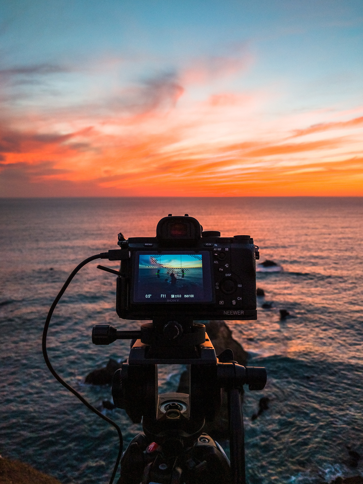 Sony Alpha Camera Coastal Sunset