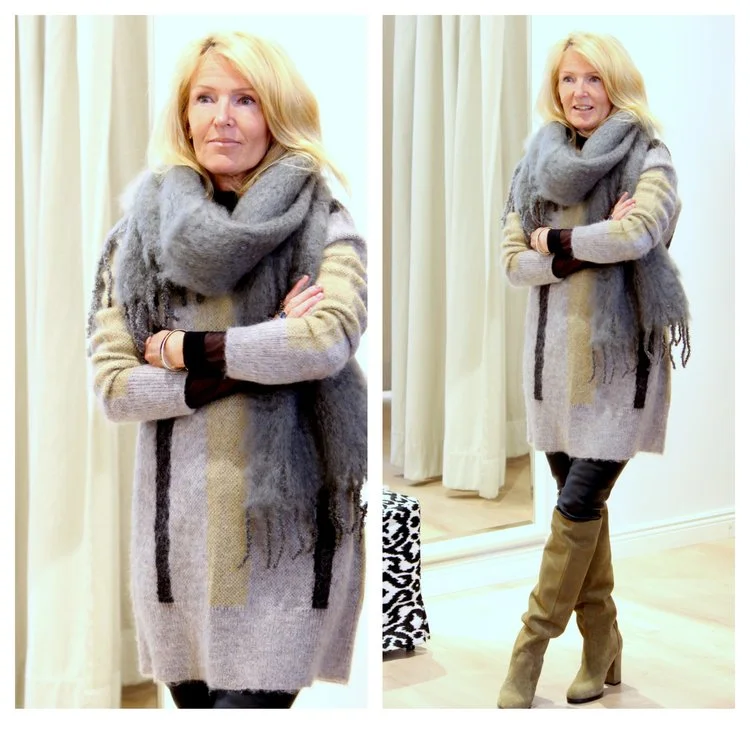 By Malene Birger sweater -50% Balmuir kidmohair scarf, afKlingberg boots