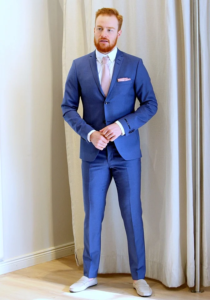 Tiger of Sweden suit, shirt, tie & handkerchief, Oscar Jacobson shoes