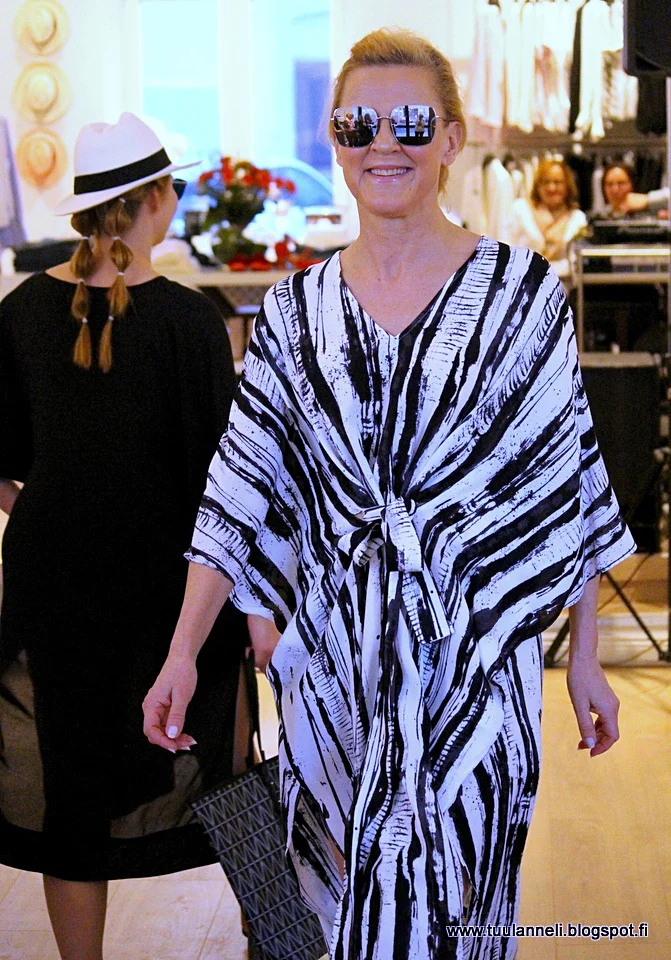 House of Dagmar kaftan & bag // Balmuir robe & hats