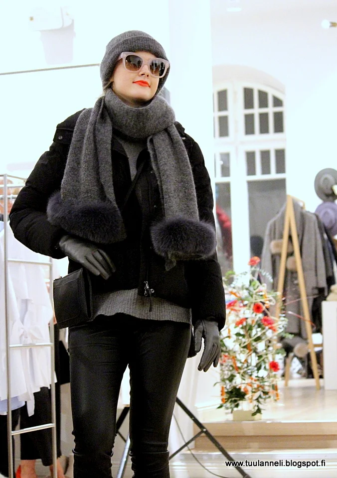 Woolrich, down jacket // By Malene Birger leather pants & skirt