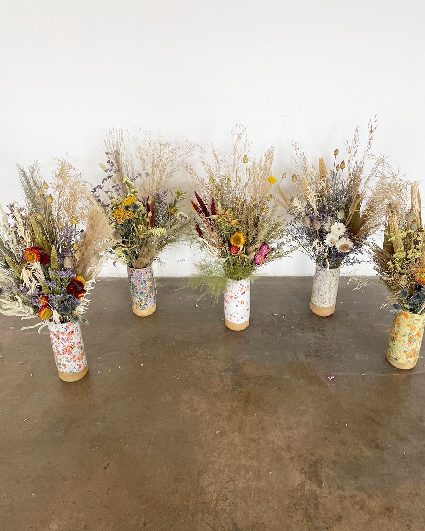 Dried bouquets sitting pretty in @rmostudio beautiful speckled vases &hellip;. It&rsquo;s only an honour! ❤️
