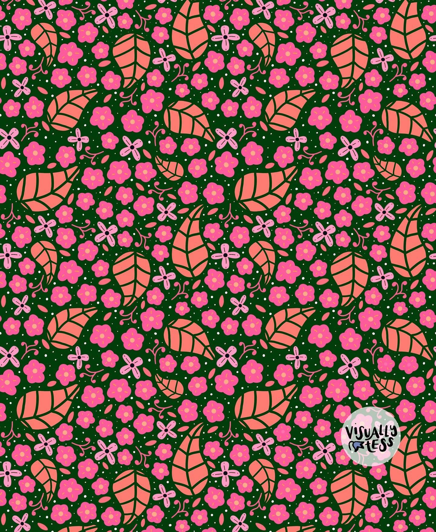 Been working on this little pattern for a few days now 🌸 super happy with how it came out 💕✨
.
#floral #flowers #pink #orange #illustrator #procreate #illustration #illustrationartists #adobe #patterndesign #print #texture #printandpattern #surface