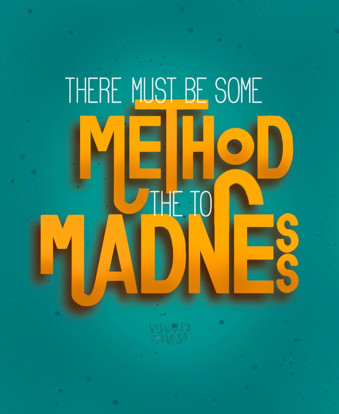 There must be some method to the madness&hellip; right??! 
.
I&rsquo;m very obsessively listening to @wombatsofficial, at the moment so I had to do some lyric typography ❤️
.
Swipe to see some colour variations! ✨
.
#typedesign #typography #typespire