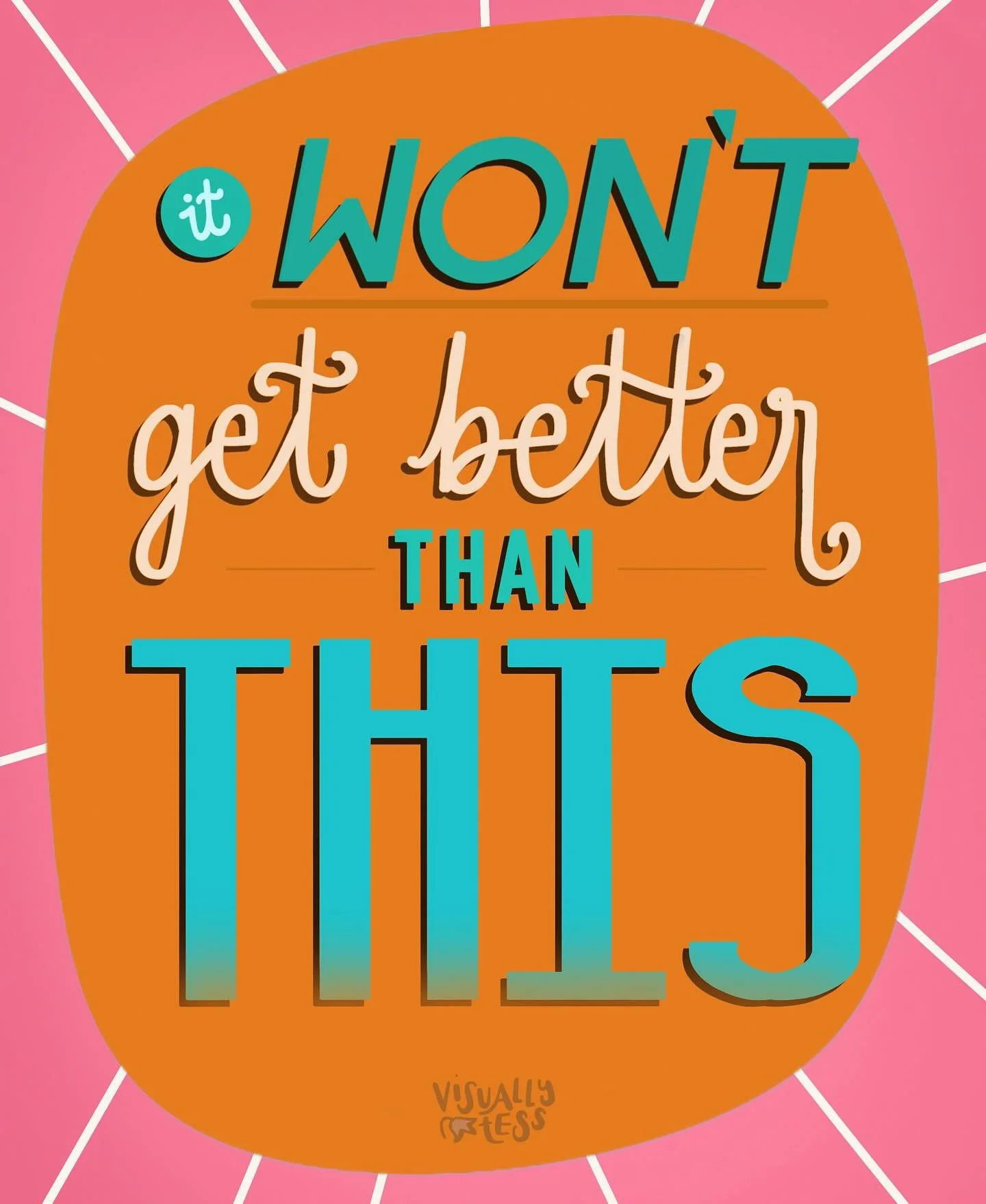 It won&rsquo;t get better than this&hellip; 2 different coloured versions of this - swipe 👈 to see 👀✨
.
At my lowest I feel like I think of this quote a lot, but at the complete opposite end and feeling my happiest I feel this quote too 😅😂 lemme 