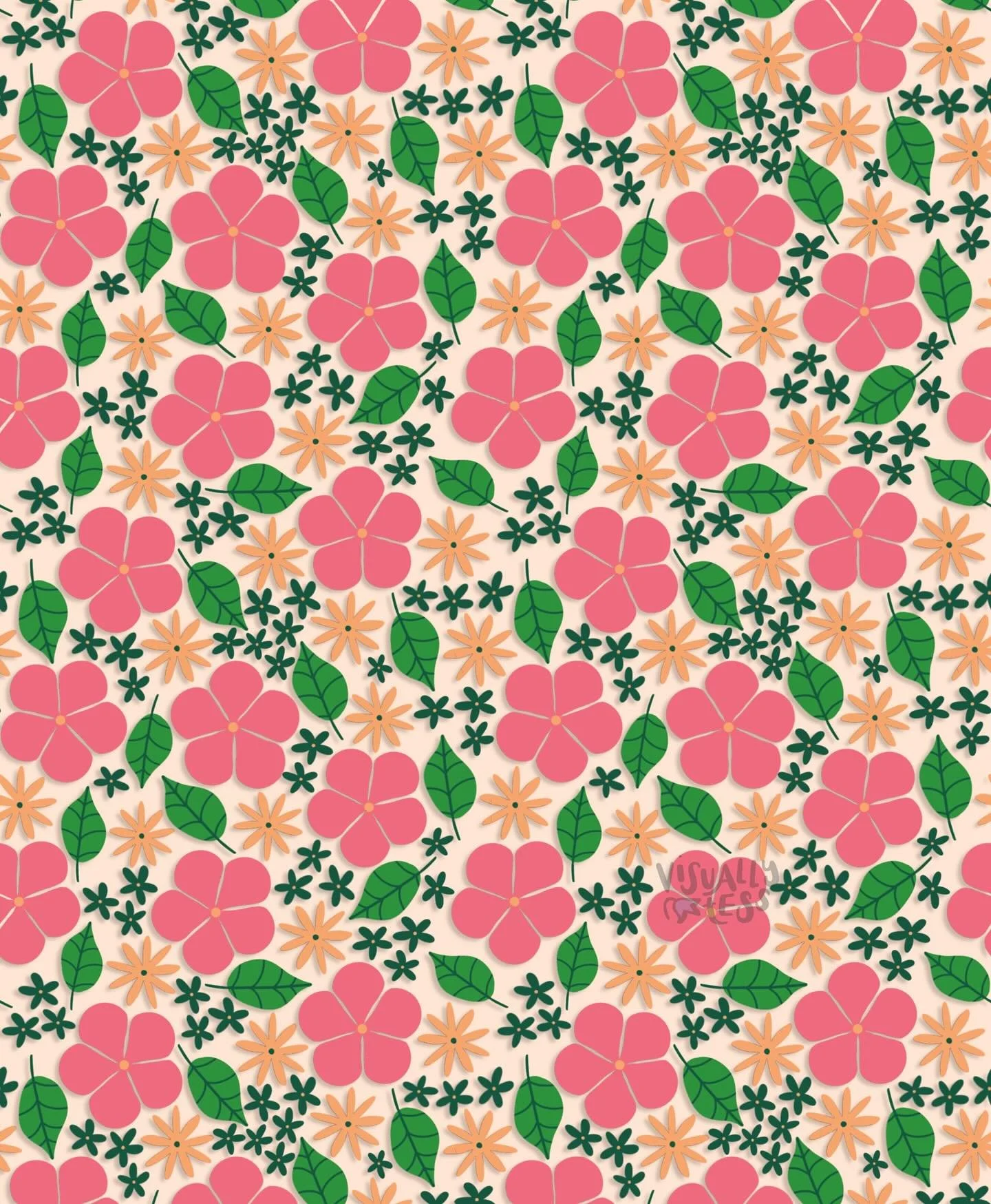 Simple floral design as the a week of UK hot weather starts up again 🥵
.
The first is the more realistic view of how it feels and the second is how I want it to feel 😂
.
#pattern #patternplay #textile #patterns #surfacepatterndesign #surfacedesign 