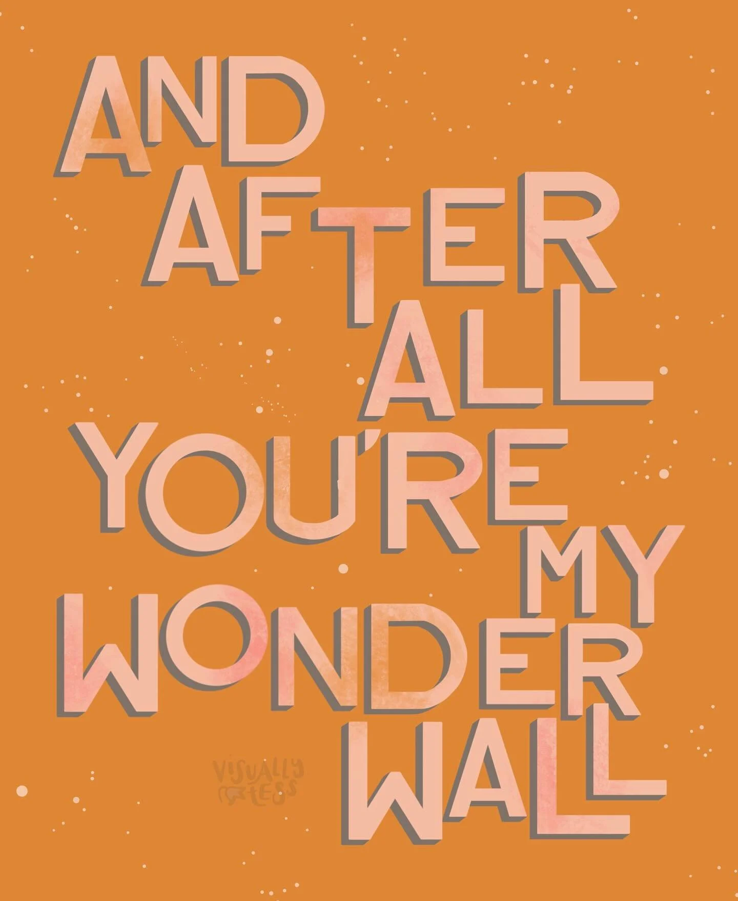 So this evening I&rsquo;m in Manchester for the first Oasis gig this year in Heaton Park 😍 Obviously we had to letter Oasis lyrics&hellip; and obviously it had to be Wonderwall&hellip; 😂
.
#oasis #heatonpark #lettering #letters #lyrics #song #indie