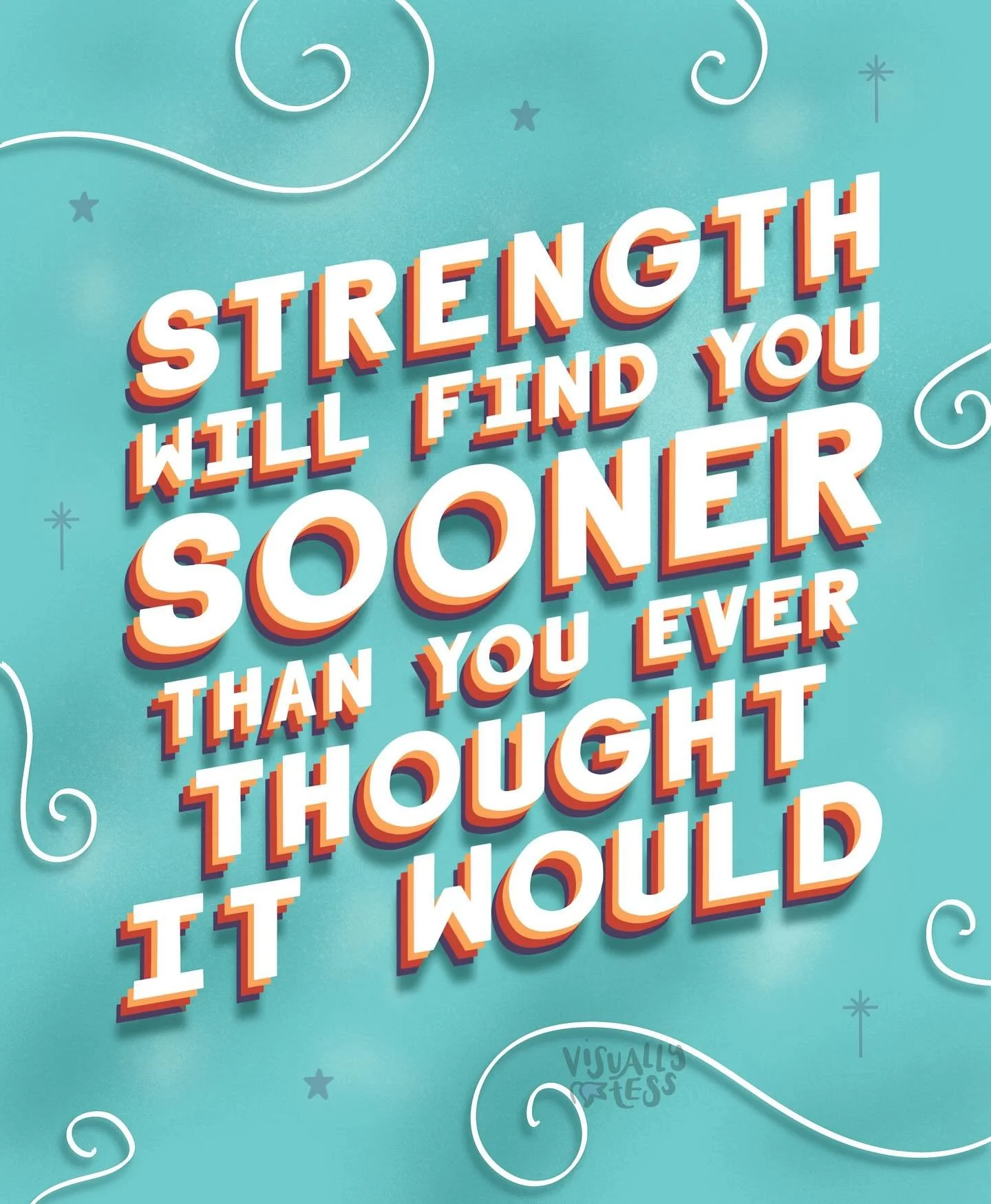 Strength will find you sooner than you ever thought it would ✨
.
I made this a few years ago but decided it needed a little rework. I love this quote from one of my favourite bands @themaineband and try and remind myself this when I&rsquo;m feeling s