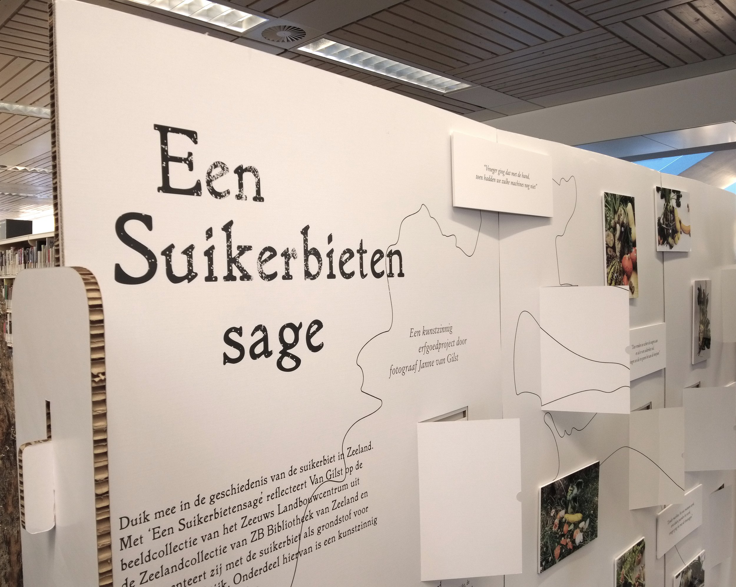 Mobiele expositiewand educatie luik Een Suikerbieten Sage