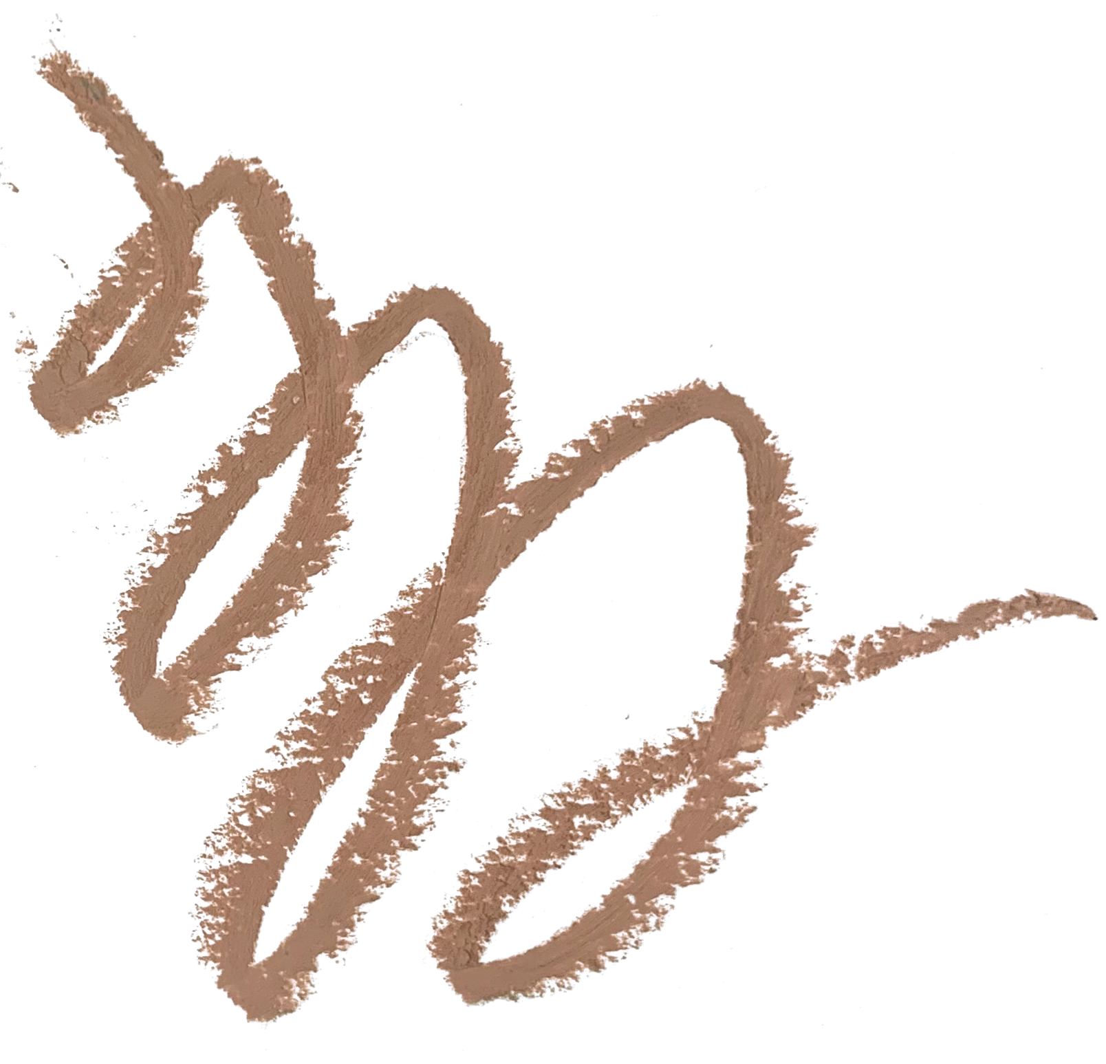 Pale terracotta textured oil pastel looped mark