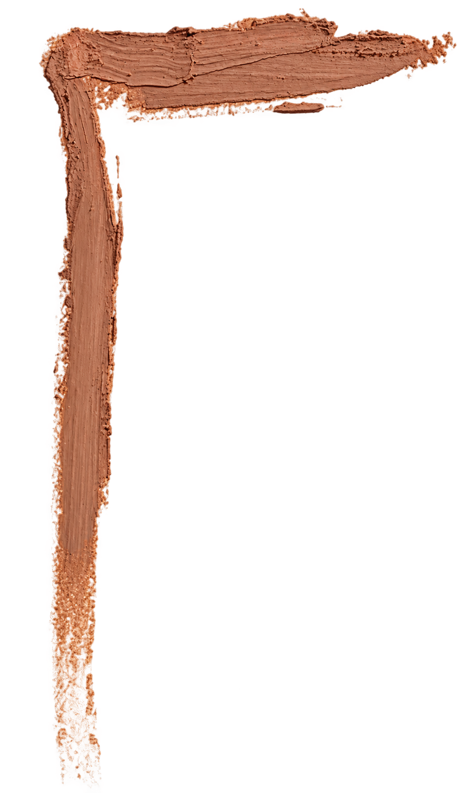 Angled oil pastel textured smudge in terracotta