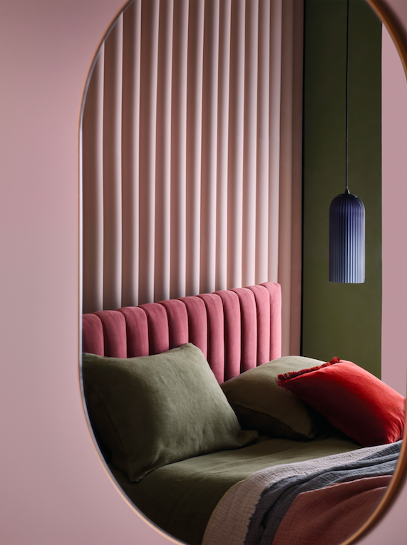 Image: Deco Pink Velvet Bed, £550
