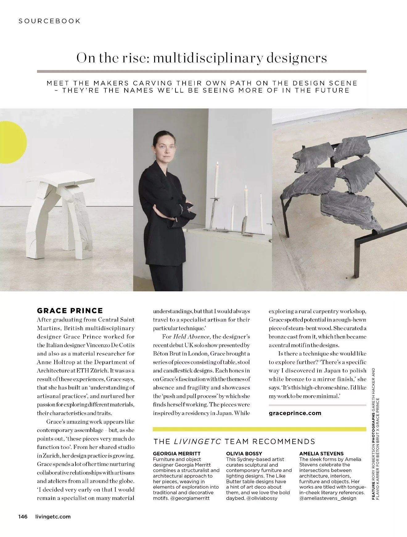 Living Etc May 2025, On The Rise: Multidisciplinary Designers, Grace Prince 