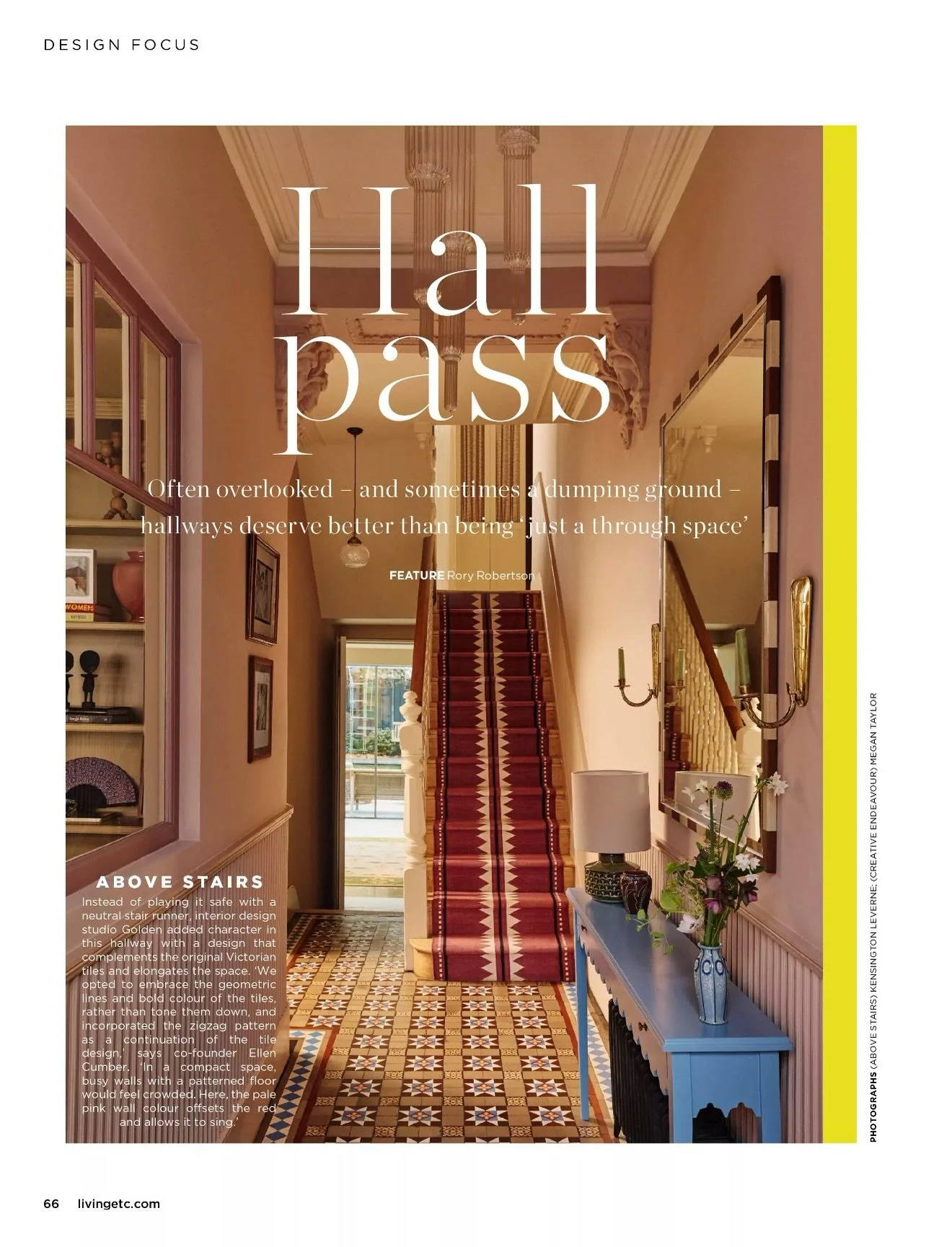 Hall Pass, my feature published in this month&rsquo;s April issue of @livingetcofficial magazine, offers a collection of creative ideas to make a hallway more than just a &lsquo;through space&rsquo;. 

Thanks to the wonderful talent of designers and 