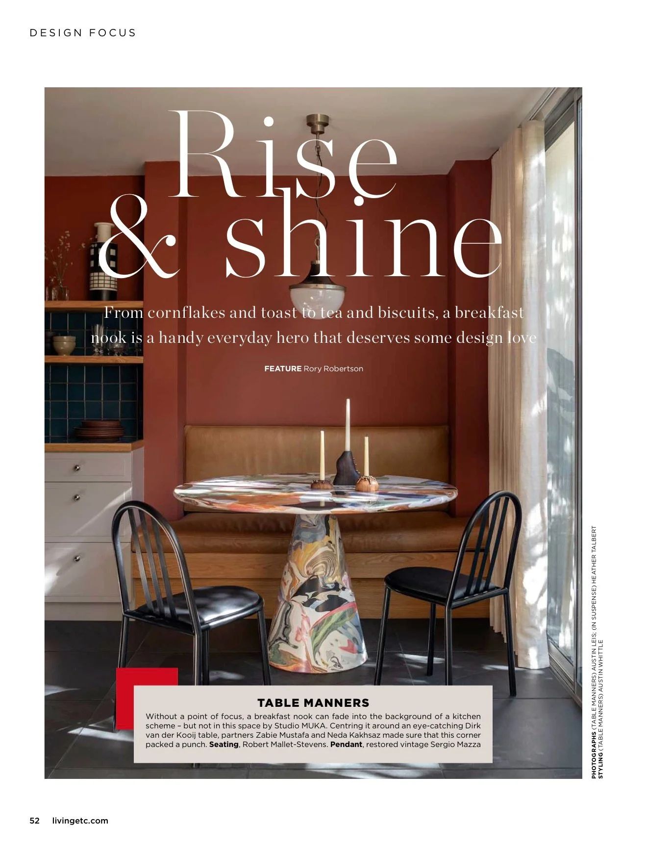 Rise &amp; Shine ✨ 

An edit of enviable breakfast nook spaces - out now in the latest @livingetcofficial magazine.

Big thanks to all of the wonderful designers who took part and shared their spaces and sage advice for this feature - @studio.muka @b