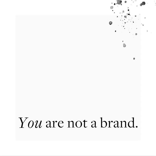 You are an amazing human, doing important work, who HAS a brand and business. ⠀⠀⠀⠀⠀⠀⠀⠀⠀
Do not brand yourSELF. Brand your work, and your business.
⠀⠀⠀⠀⠀⠀⠀⠀⠀
This is a critical distinction.
⠀⠀⠀⠀⠀⠀⠀⠀⠀
Women as personal brands is not ok. Women AS person