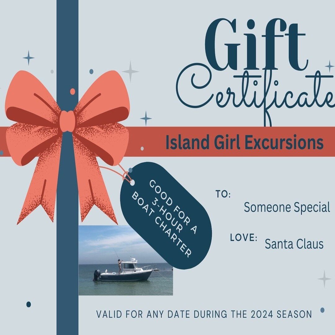 Looking for a last minute gift? Email us to purchase a gift certificate- info@islandgirlexcursions.com